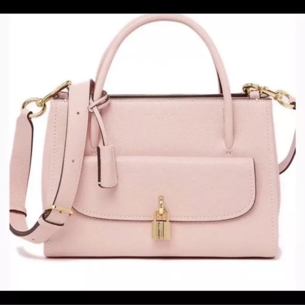 Rose pink Marc Jacobs Lock that tote leather Satchel Crossbody